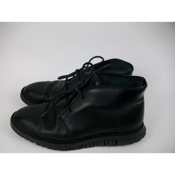 Cole Haan ZERØGRAND Stitch Out Chukka Boots | Black Leather | Size 9.5 | C27045 main image 4